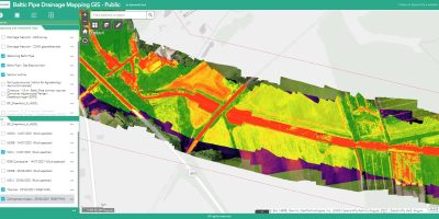 Multispektralt Ortofoto vedr projekt Baltic Pipe dræn mapping med drone