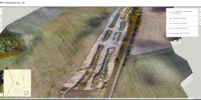 Spectrofly droneflyvning - ny vej i Græsted 3d mesh kort udført for Arkild